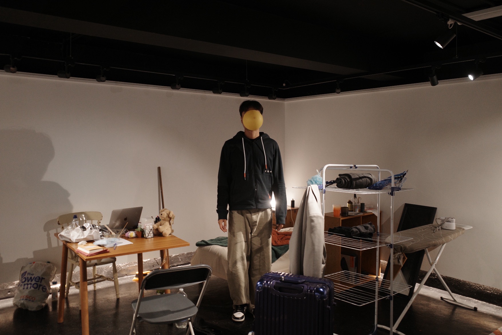 Installation view with performance, University Art Gallery, University of Galway, 2026